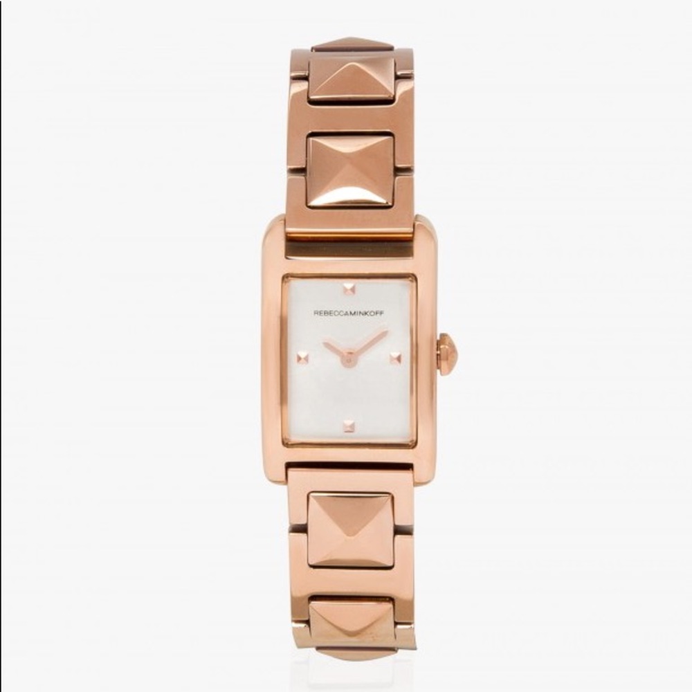 Rebecca Minkoff Rose Gold Moment Stud Watch - Picture 1 of 4